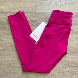 NWT Lululemon pink invigorate high rise leggings